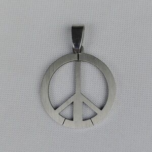 Titanium Peace Sign Pendant.